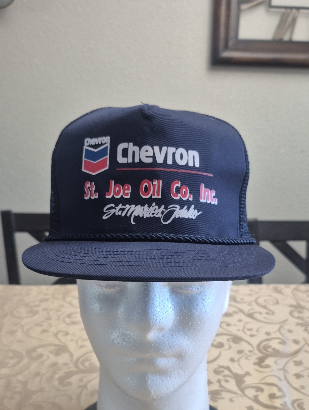 Vintage Chevron St. Joe Oil Co. Mesh Trucker Hat